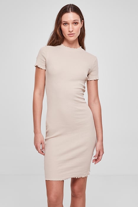 LADIES RIB TEE DRESS SOFTSEAGRASS 1