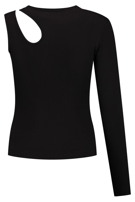 BARIKA RIB CUT OUT TOP BLACK 3