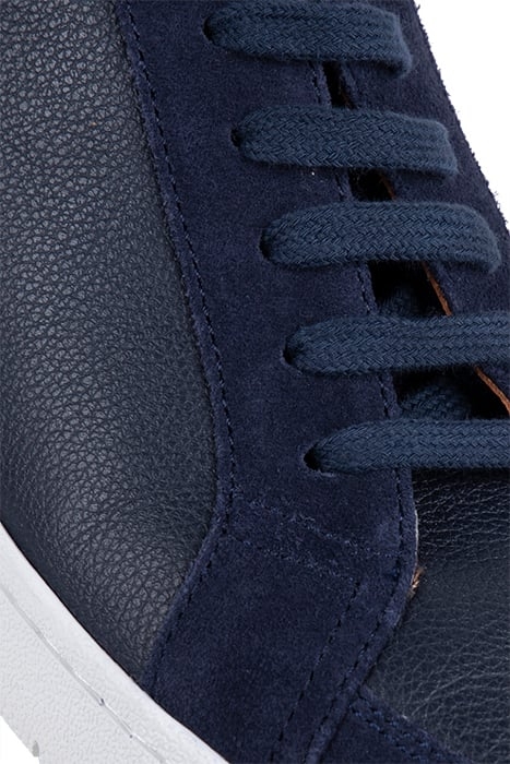 LEATHER AND SUEDE TRAINER DISP NAVY MULTI 4
