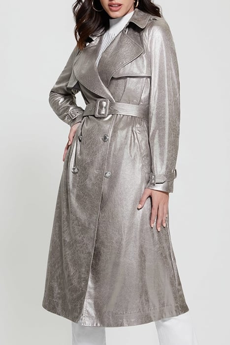 ADELE TRENCH GUNMETAL METALLIC 1