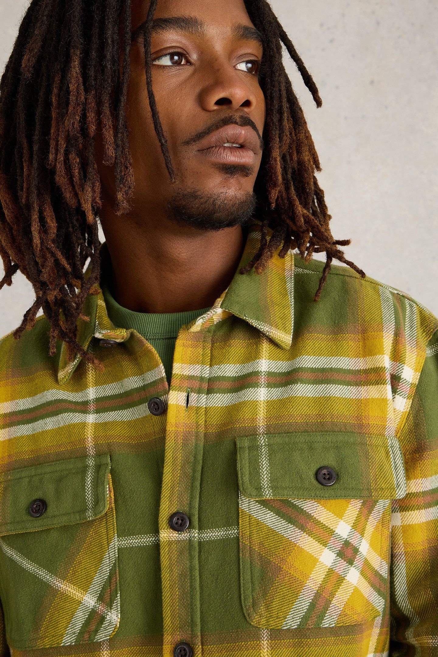 DARWEN CHECK OVERSHIRT GREEN MULTI 5
