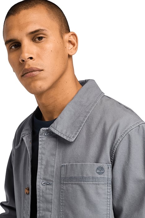 KEMPSHIRE WASHED CANVAS CHORE JACKET MEDIUM BLUE 4