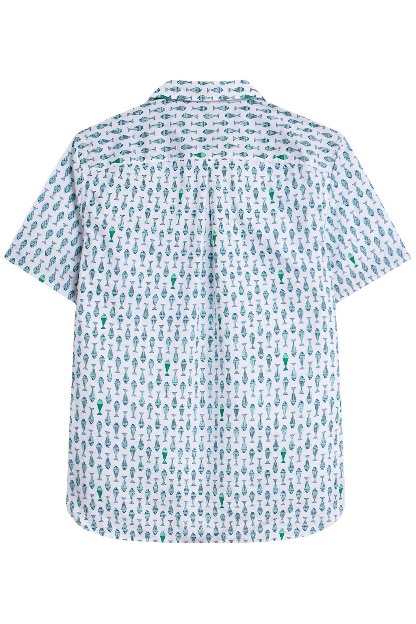 GEO FISH PRINTED SS SHIRT WHITE PRINT 4