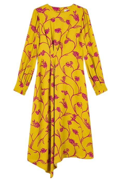 HENRIETTA FLOWER MIDI DRESS YELLOW 3
