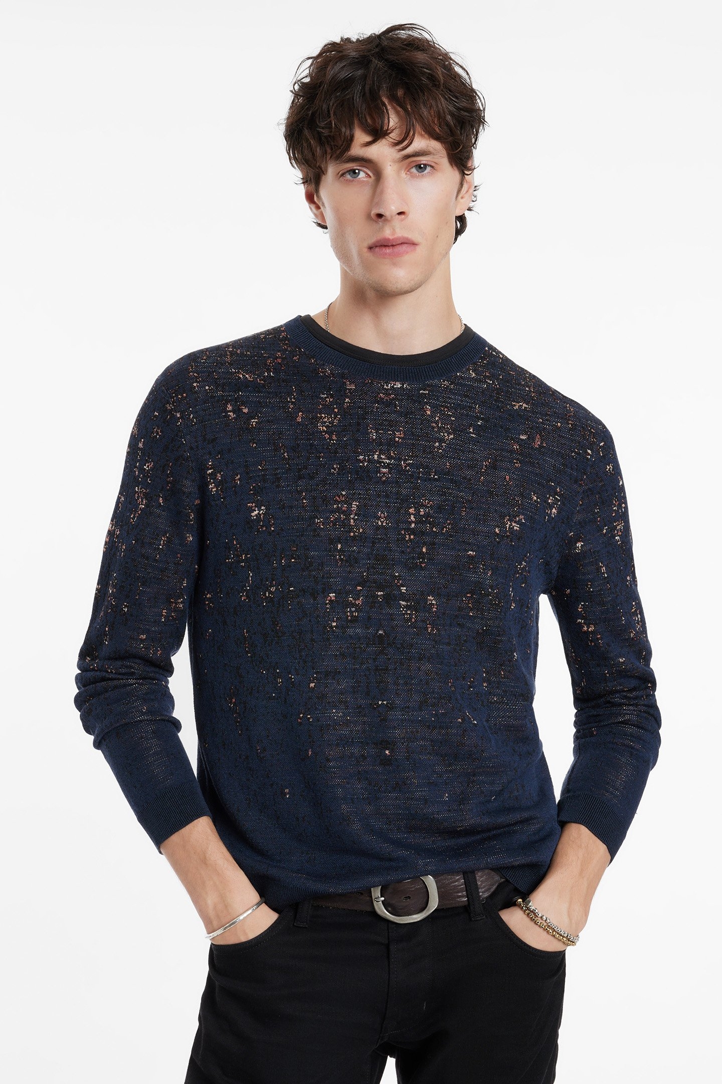 LEAO REGULAR FIT CREWNECK INDIGO 1