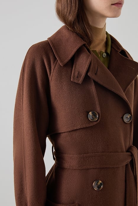 LAWRENCE MIDI TRENCH COAT CHOCOLATE 6