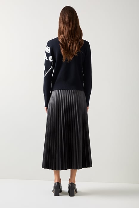 HENRIETTA FLORAL KNITTED SWEATER BLACK/CREAM 3