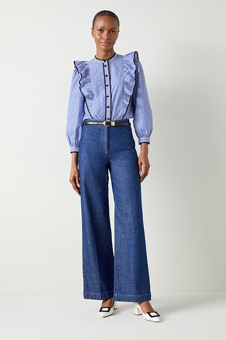 LUCAN SATIN BLOUS NAVY ULTRABLUE 2