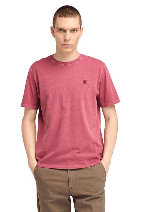 DUNSTAN RIVER GARMENT DYE SHORT SLEEVE TEE DARK RED 1