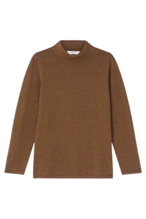 SADIE METALLIC KNITTED SWEATER OLIVE 3