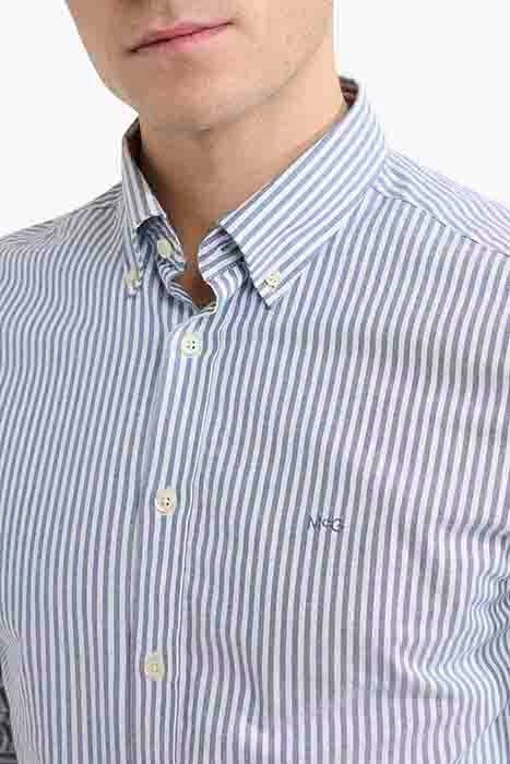STRETCH OXFORD SHIRT BIG STRIPE NAVY 6