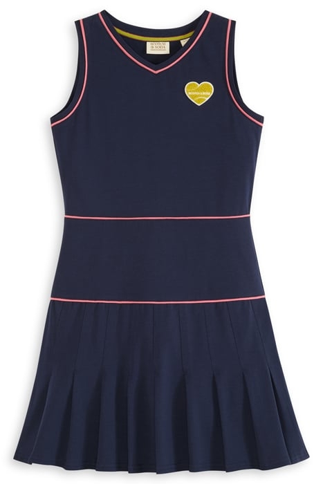 GIRL S&S TENNIS GROUP CTN/SPANDEX DRESS ASPHALT 1