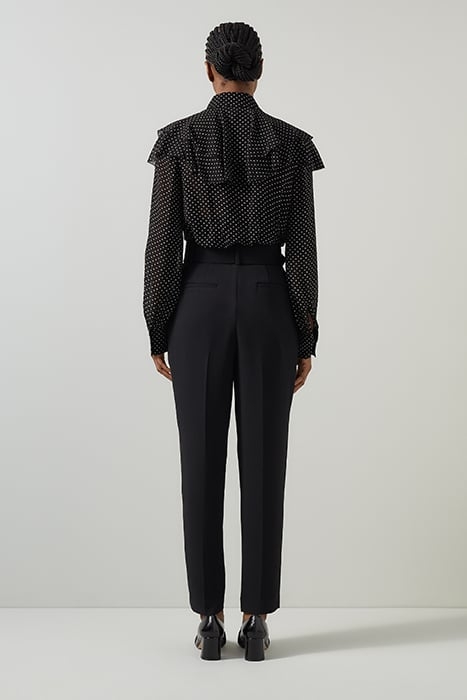 MARGAUX RUFFLE BLOUS BLACK/CREAM 3