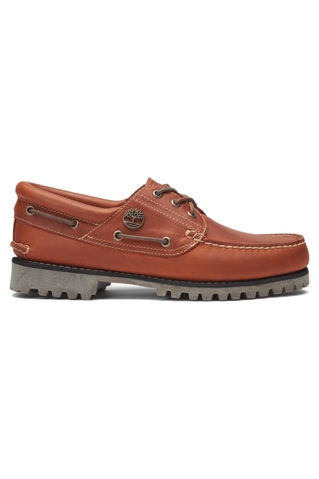 TIMBERLAND AUTHENTIC BOAT SHOE MEDIUM ORANGE FULL GRAIN 1