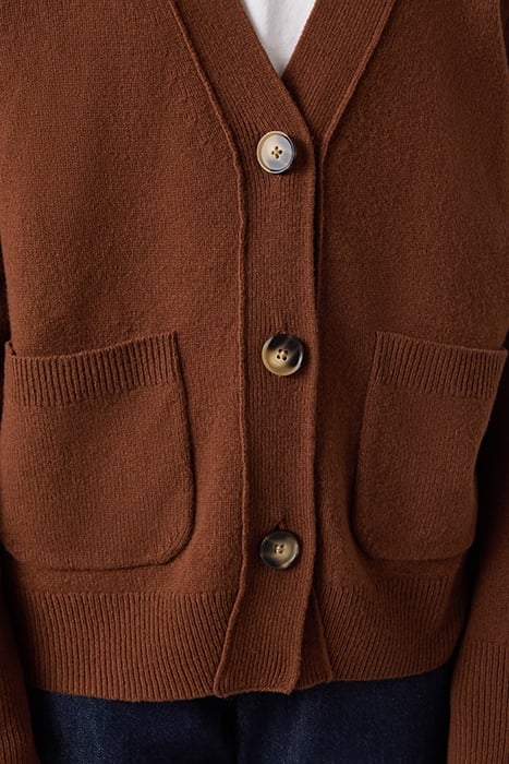 CARINE WOOL CARDIGAN CHOCOLATE 5