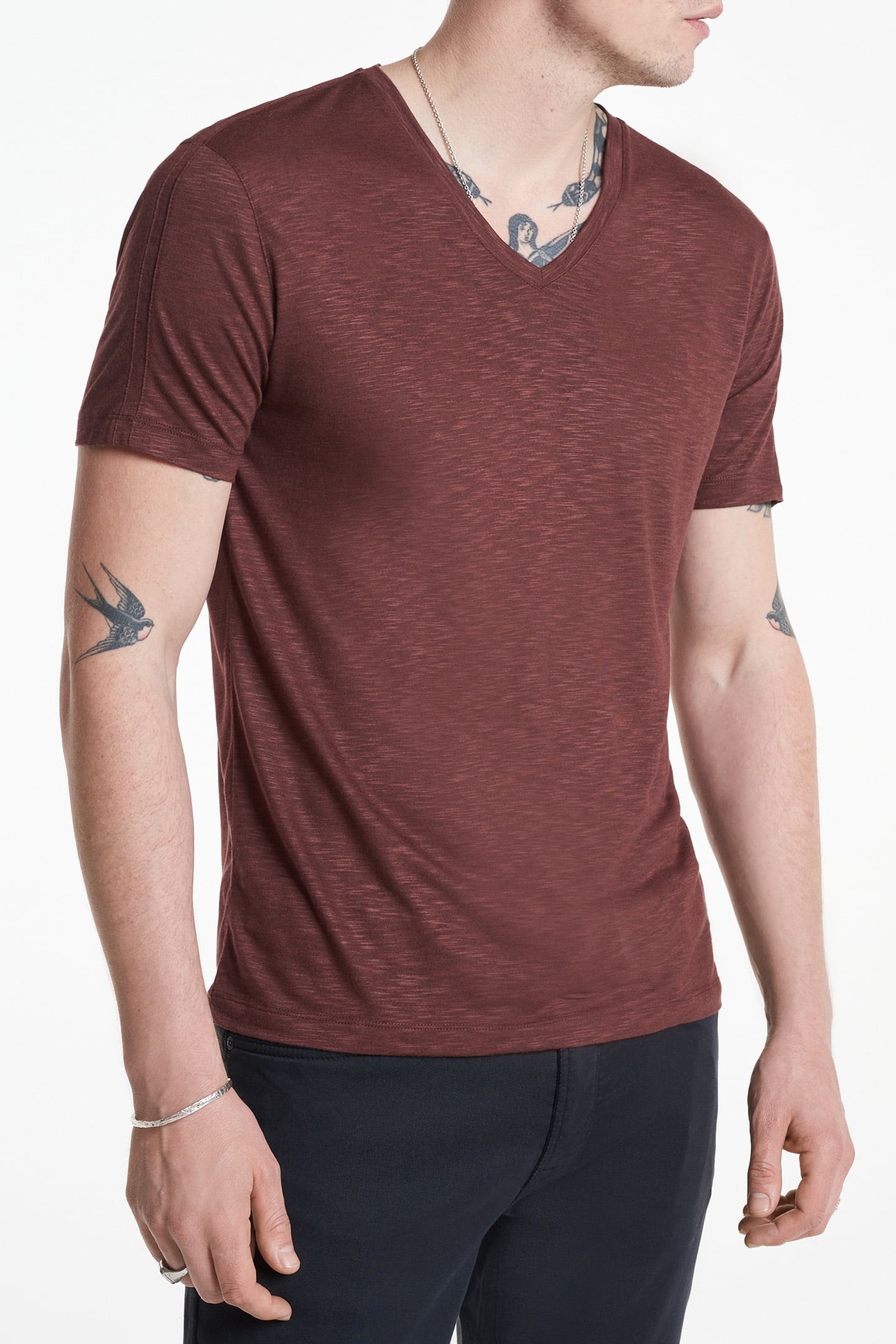 ASTOR REGULAR FIT SS V-NECK PRUCE 1