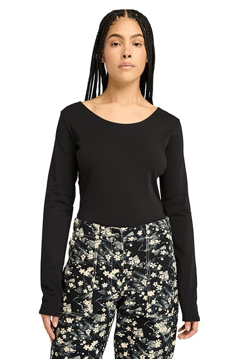 LONG-SLEEVE SLIM FIT TEE BLACK 1