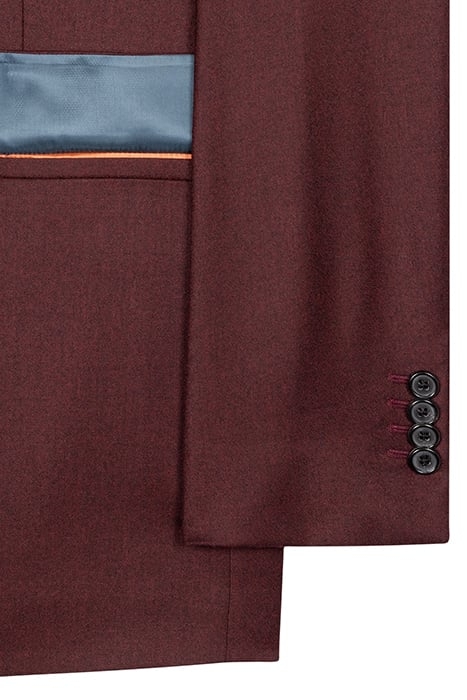 GENTS SLIM FIT 2BTN JACKET BURGUNDY/ BORDE 6