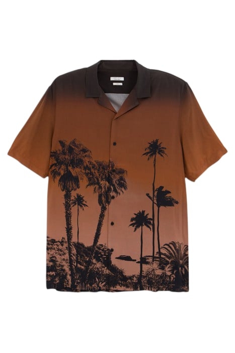 LENZING™ ECOVERO™ REGULAR SHIRT WITH PALM TREE IMAGE 4