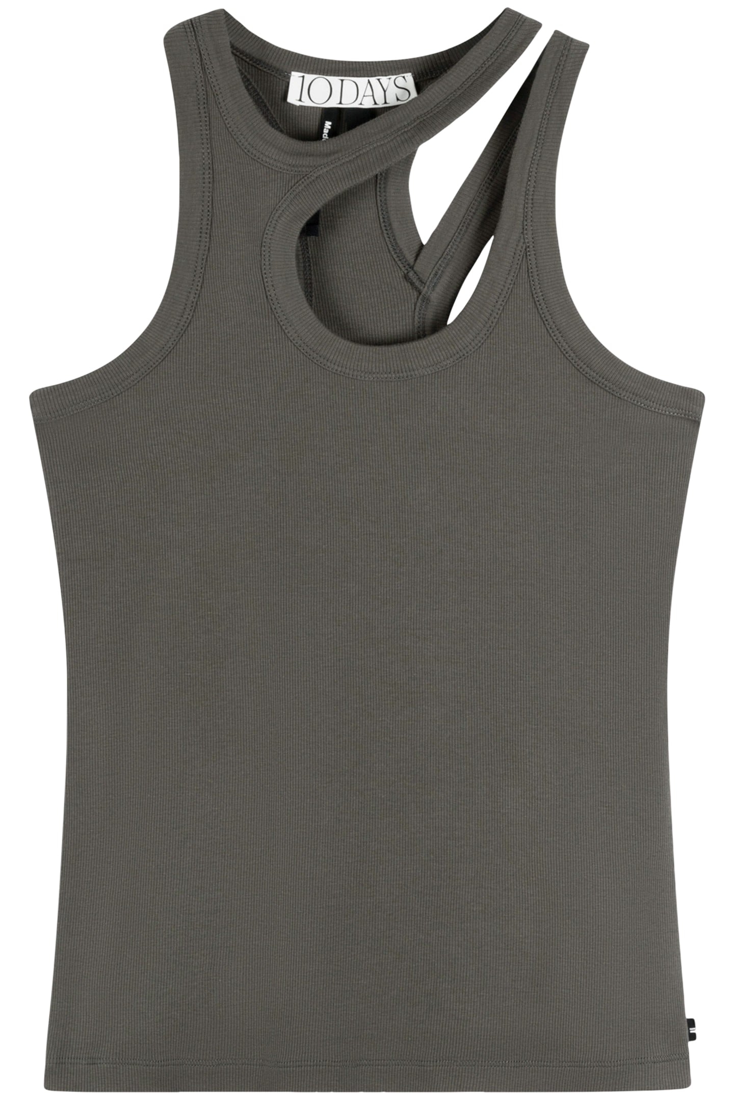 CUT OUT TANK TOP RIB OIL GREY 3