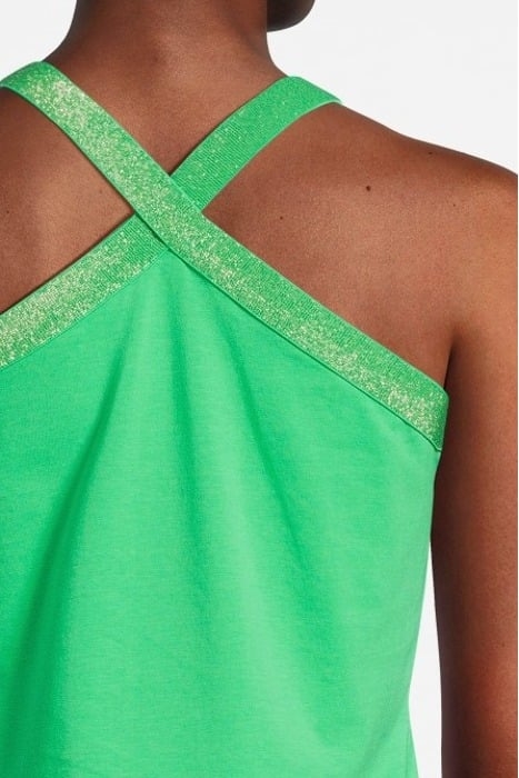 SINGLET CROSS BAND ORGANIC COTTON ELASTANE BASIC ISLAND GREE 4