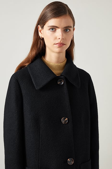 ASTER BOUCLE SINGLE BREASTED COAT BLACK 6