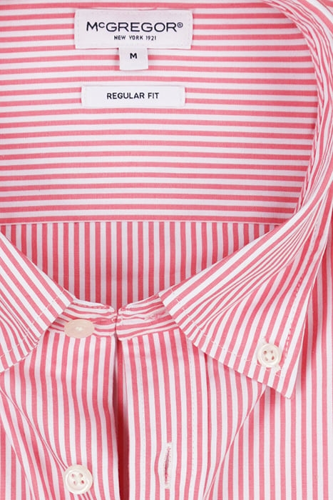 STRIPED POPLIN SHIRT CORAL RED 8