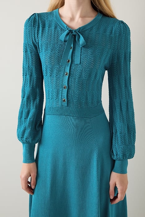 SUSANNAH KNIT MIDI DRESS TEAL 5