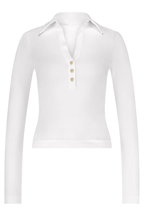 RIB BUTTON SHIRT STAR WHITE 1