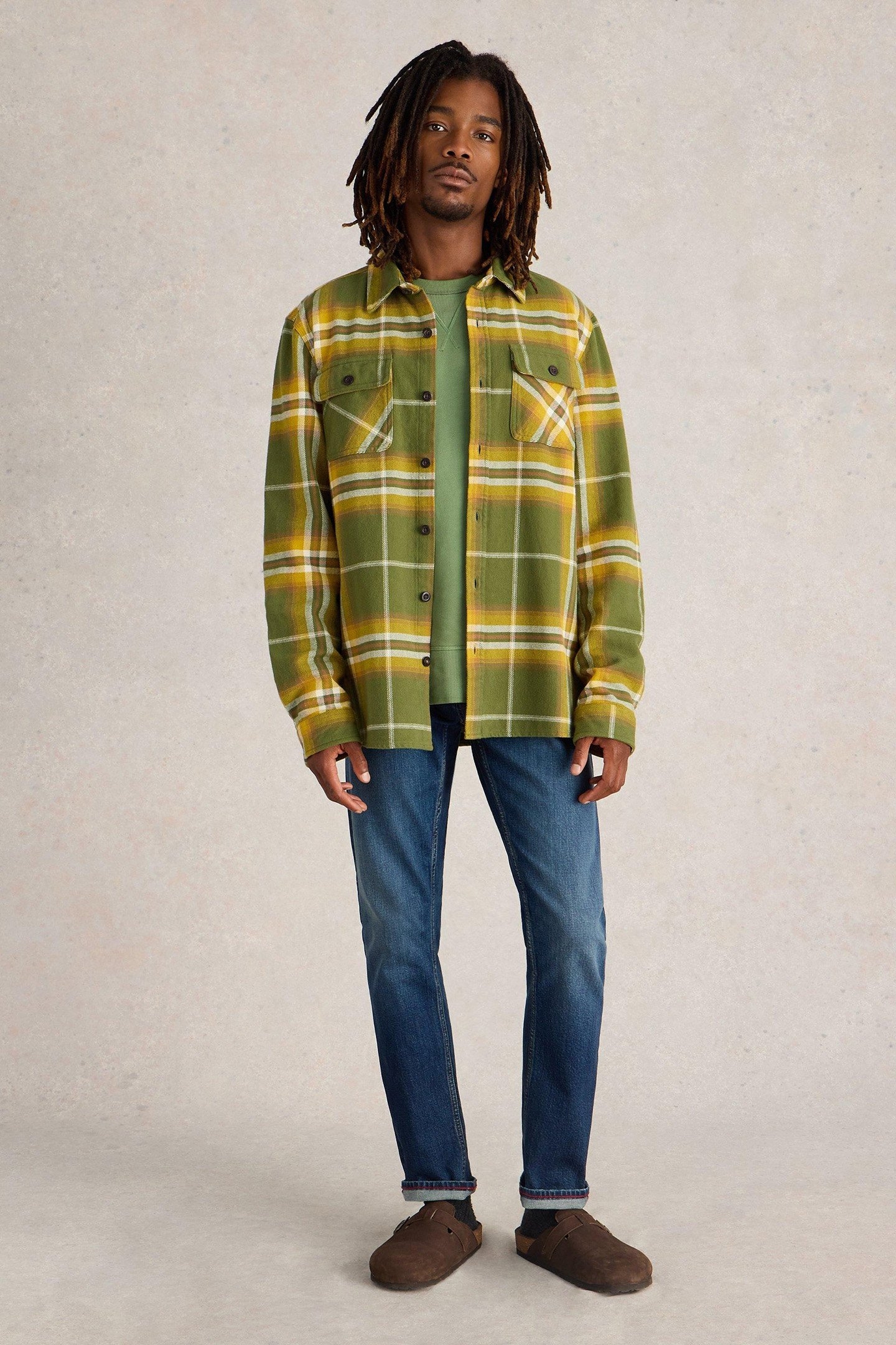 DARWEN CHECK OVERSHIRT GREEN MULTI 1