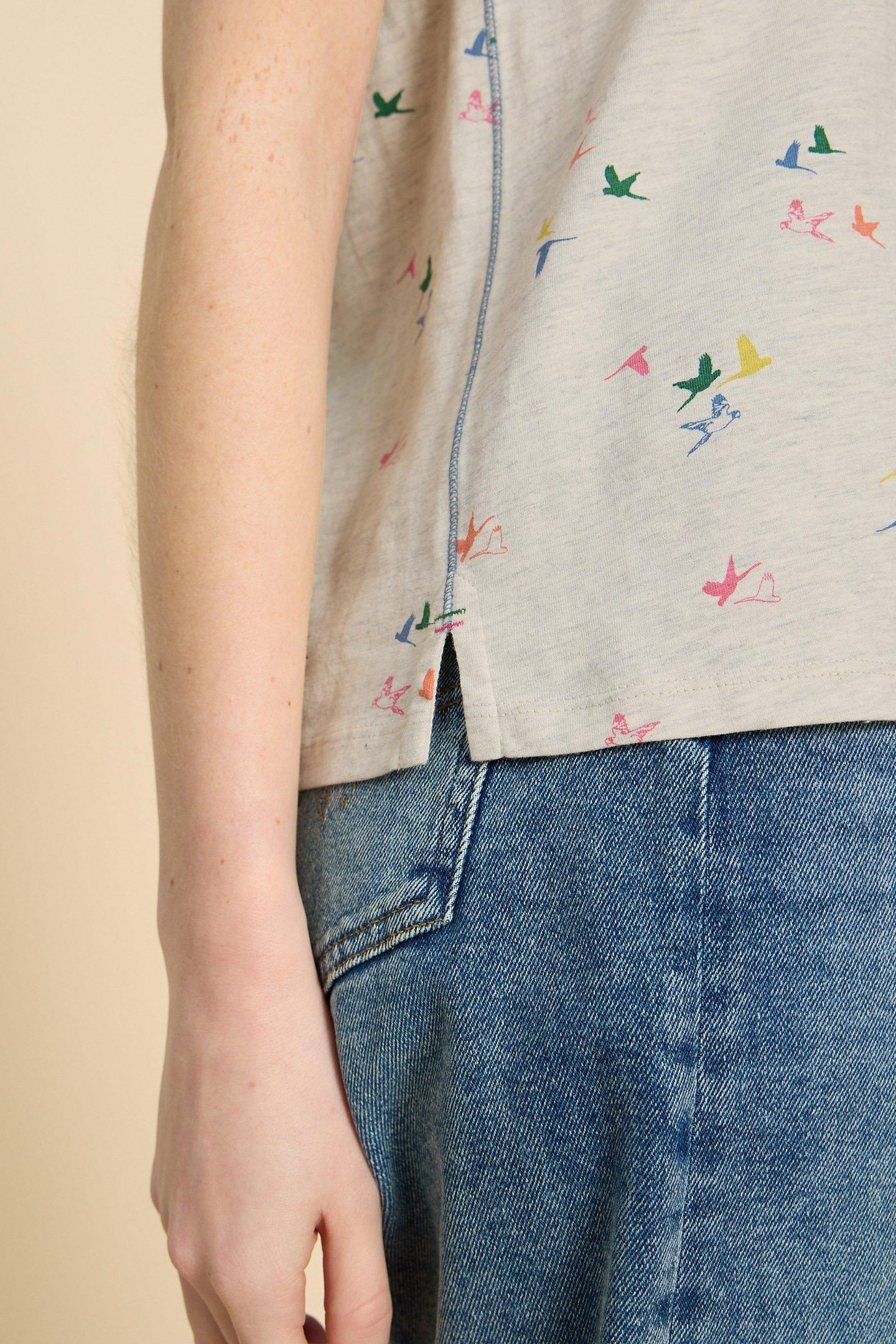 ABBIE PRINT TEE NATURAL PRINT 7