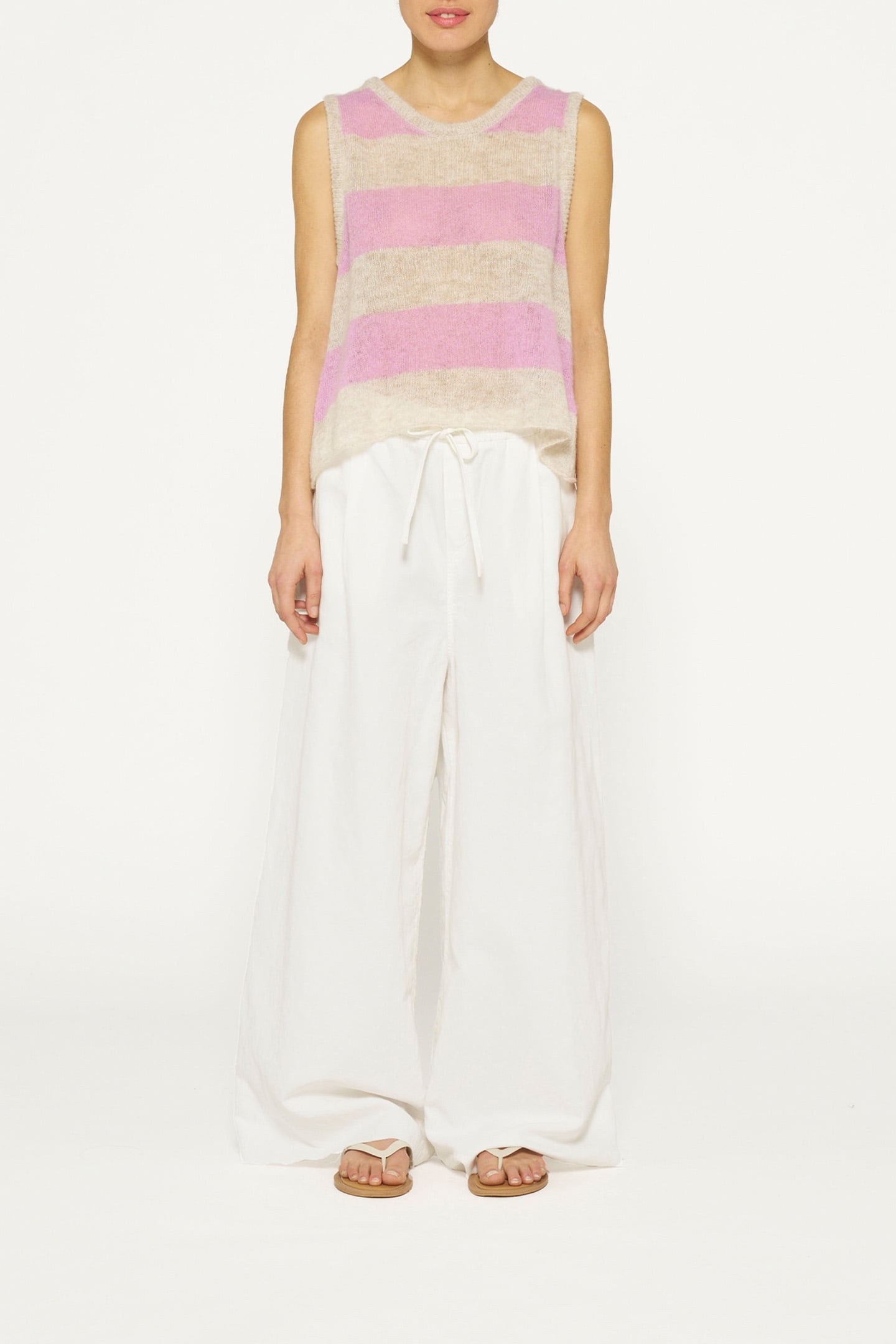 WIDE LEG PANTS ECRU 2
