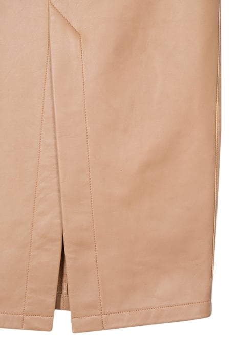 WOMENS SKIRT LEATHER TAN 2