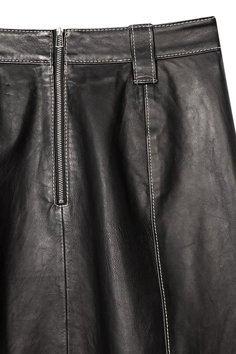WOMENS SKIRT LEATHER BLACK 7