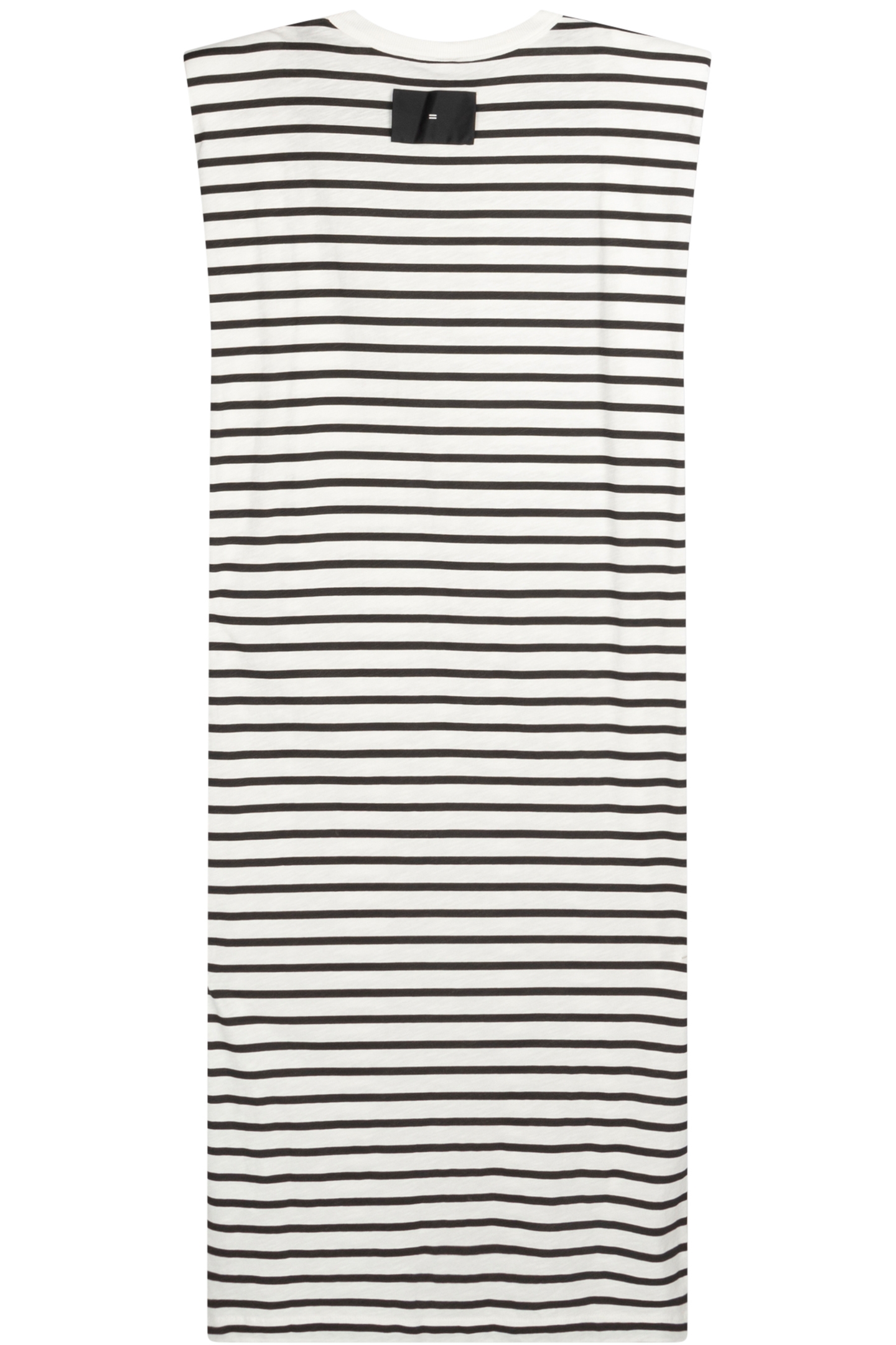 PADDED TEE DRESS STRIPES ECRU/BLACK 4