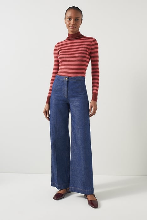 ALLIE METALLIC KNITTED SWEATER PINK 1