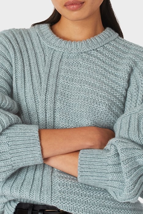 WOMENS KNITTED JUMPER GREYISH BLUE 5