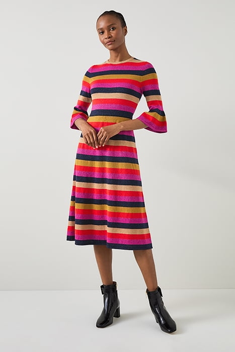 ALICE METALLIC MIDI DRESS RAINBOW 2