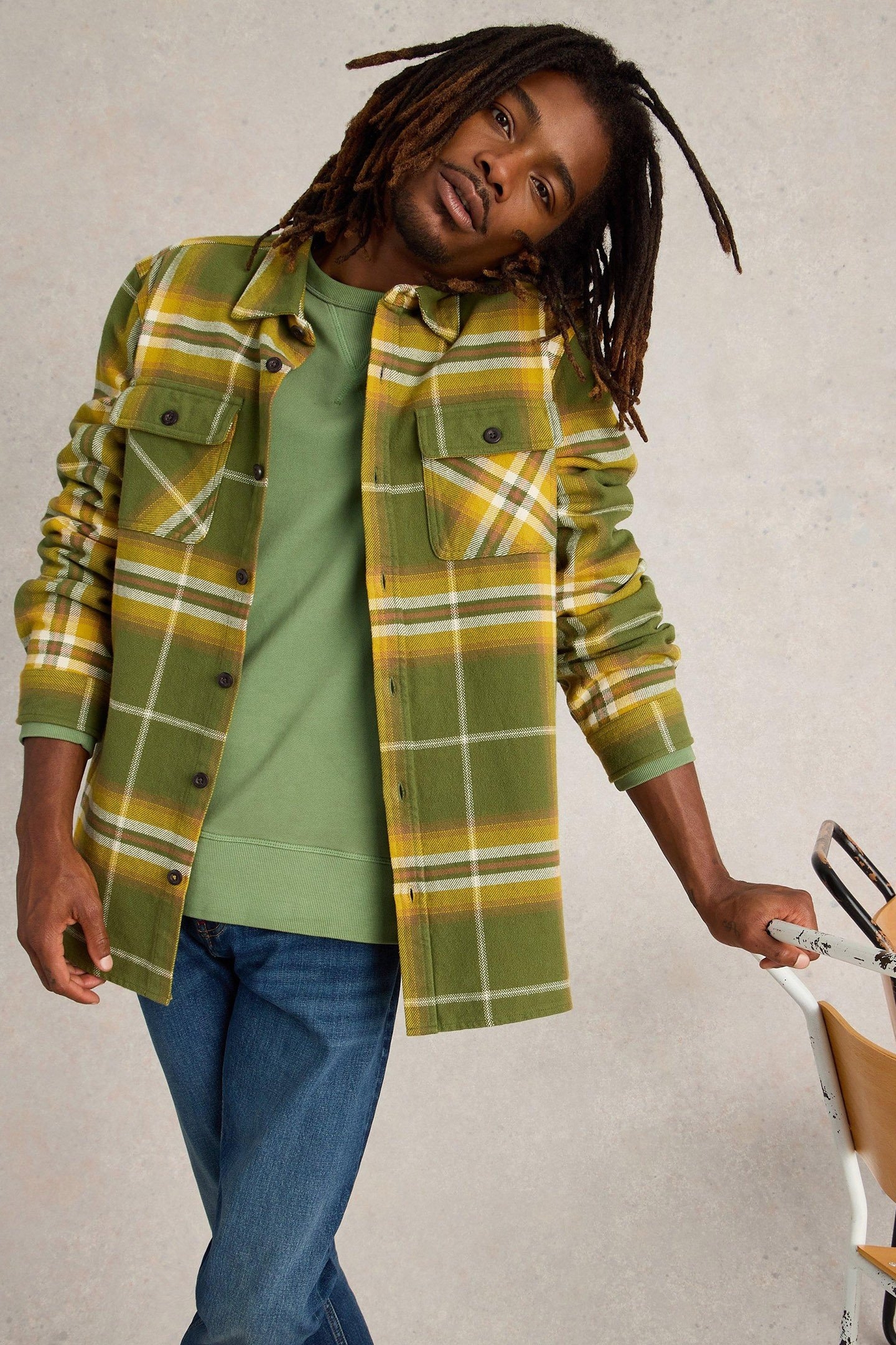 DARWEN CHECK OVERSHIRT GREEN MULTI 4