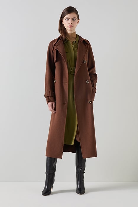 LAWRENCE MIDI TRENCH COAT CHOCOLATE 5