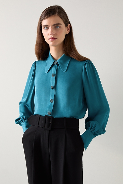 SONYA CREPE BLOUS TEAL 6