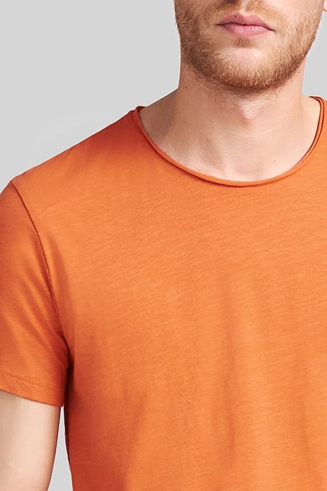 ORANGE ORGANIC COTTON ESSENTIAL ROUND-NECK T-SHIRT 6