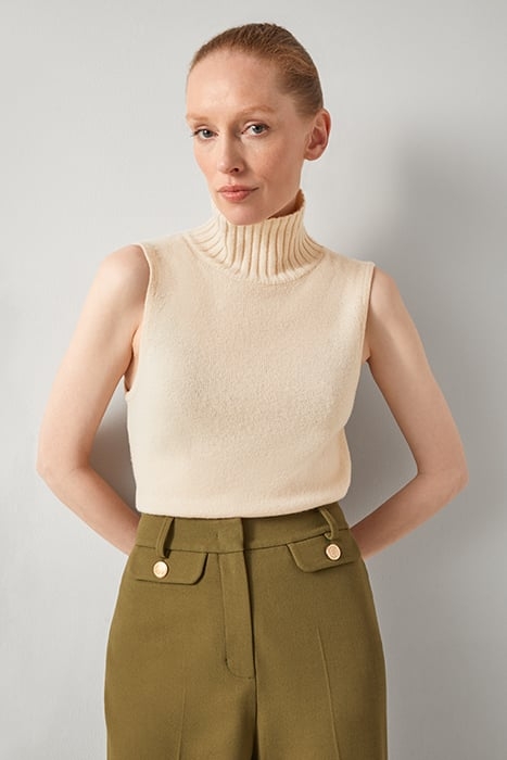 FRANCES ROLL KNITTED SWEATER CAMEL 1