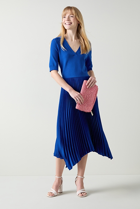 LORNA PLEATED MIDI DRESS NAVY ULTRABLUE 4