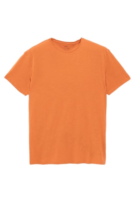 ORANGE ORGANIC COTTON ESSENTIAL ROUND-NECK T-SHIRT 5