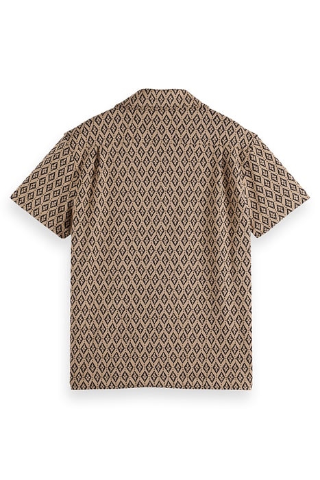 DIAMOND JACQUARD KNIT CAMP LT PASTEL BROWN 2