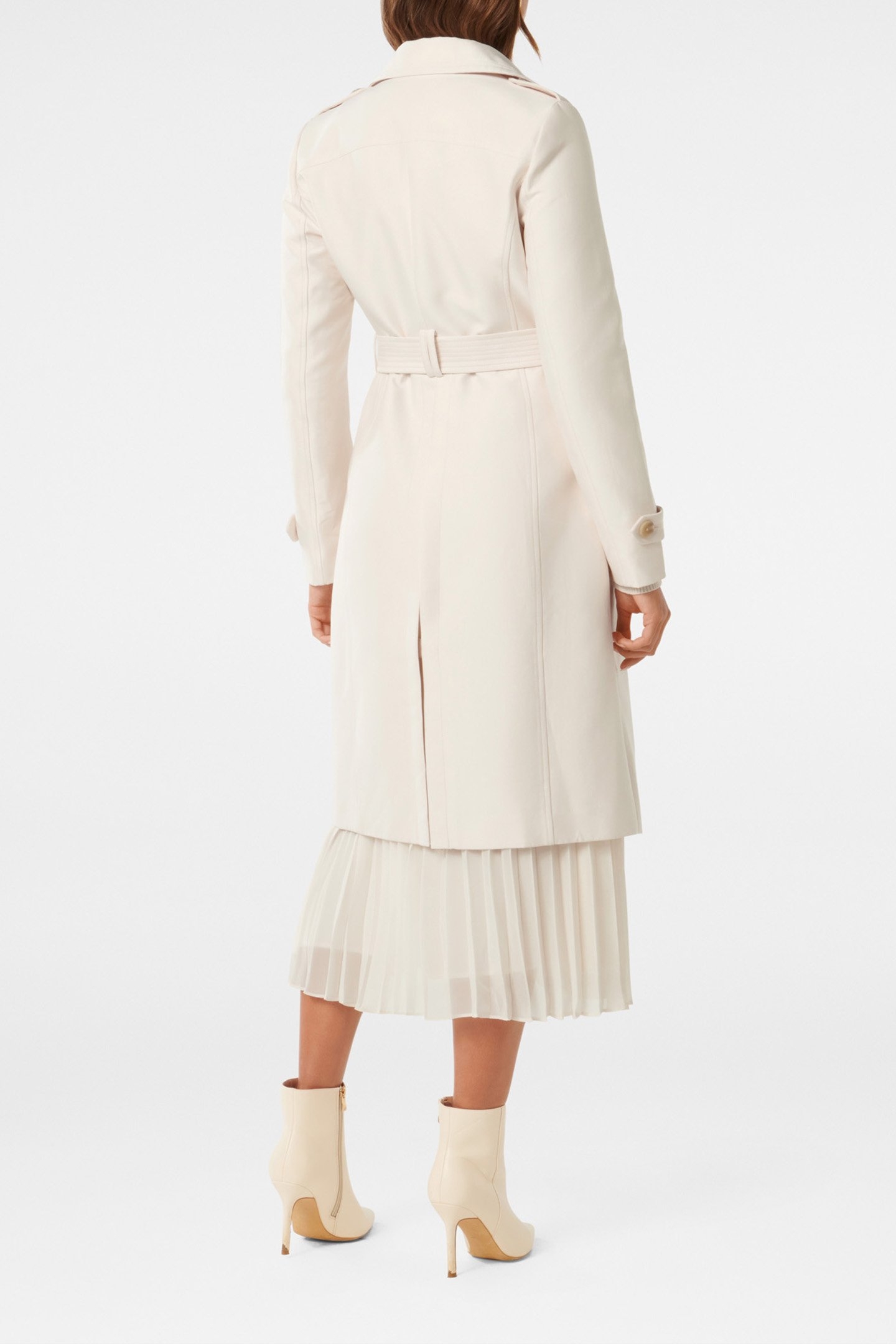 BIANCA LONG MAC TRENCH COAT CREAM 2