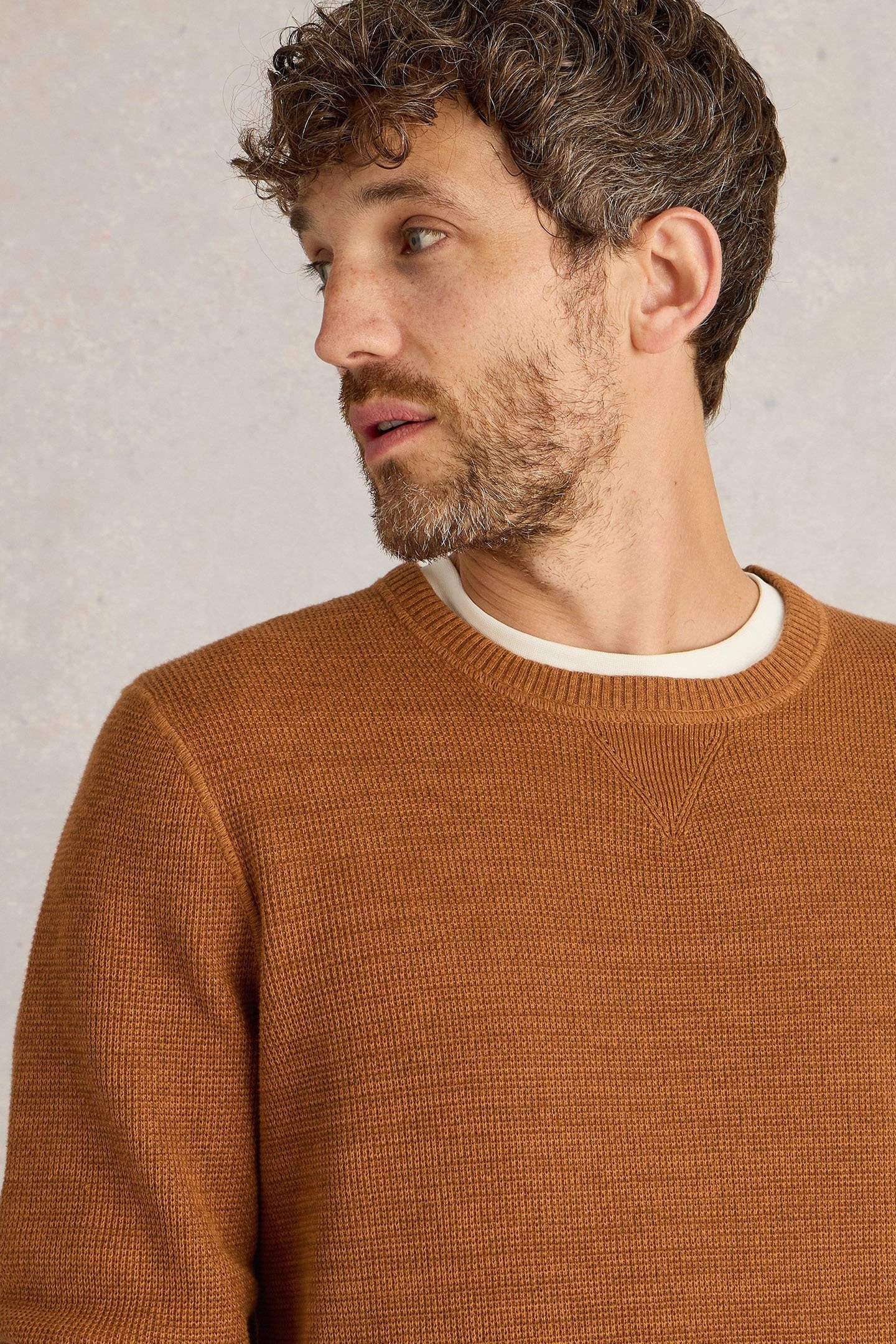 ATTADALE CREW NECK JUMPER DARK ORANGE 5