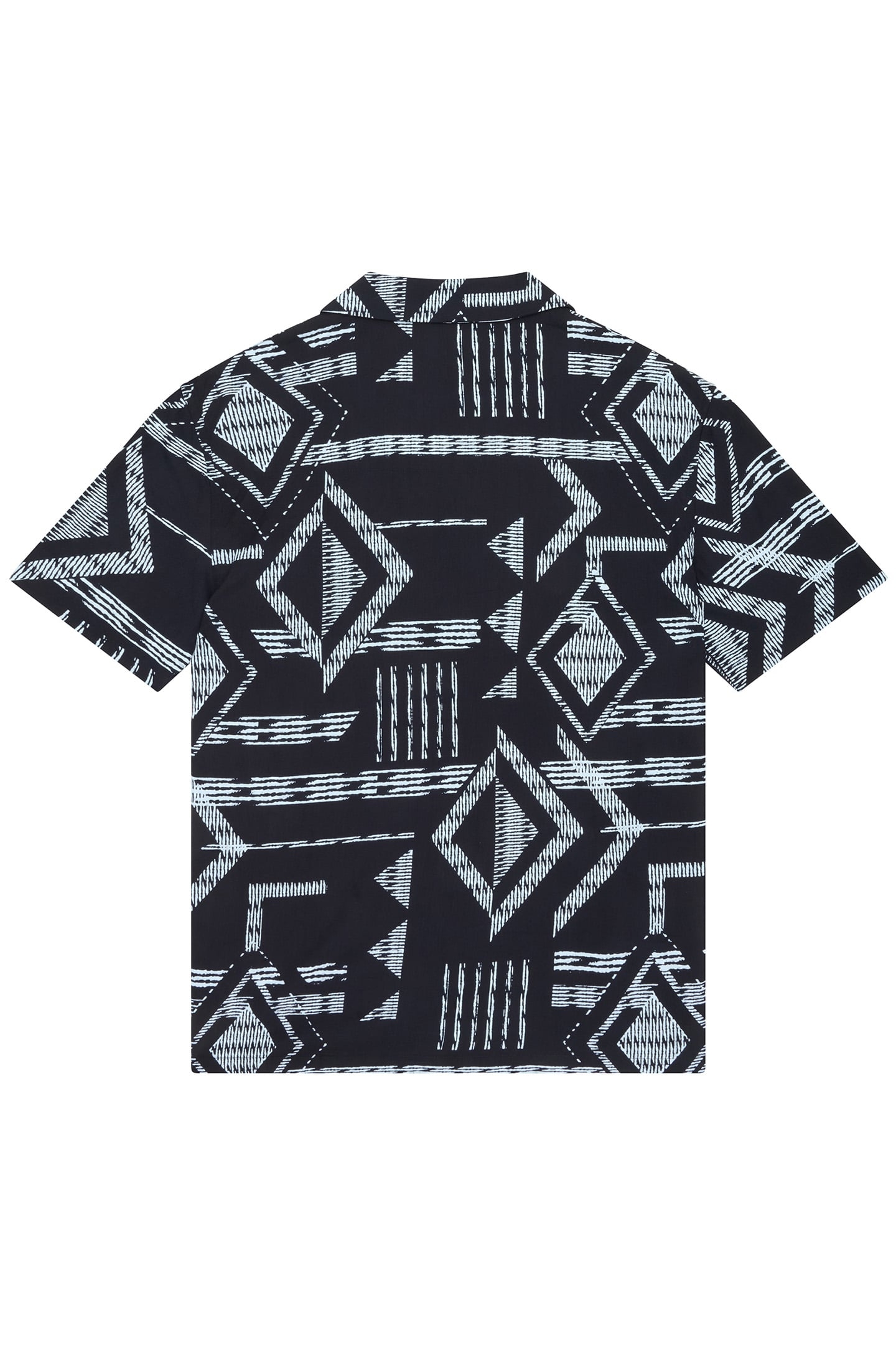 TRIBE VISCOSE REVERE SHORT SLEEVE SHIRT BLACK 2