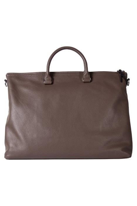 LARGE WORK TOTE BAG WITH HANDLE IN COFFEE BROWN 3